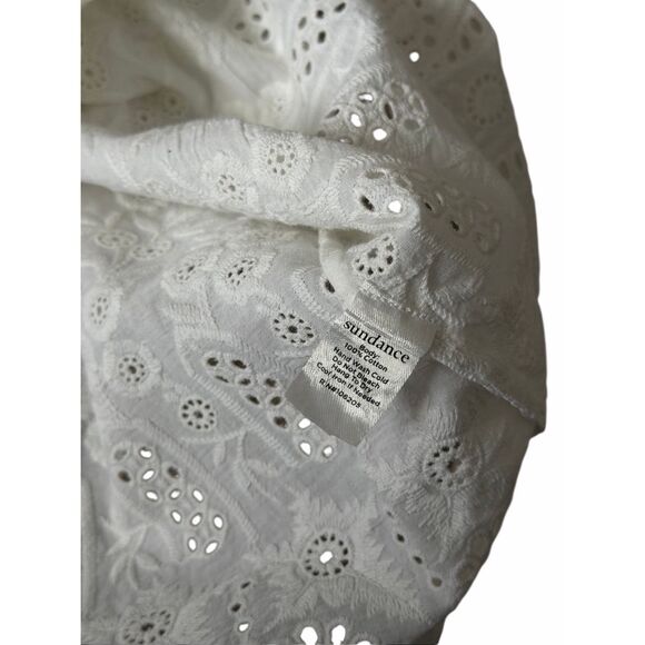 Sundance Tank Top Eyelet Boho Cotton White Medium - Picture 5 of 7